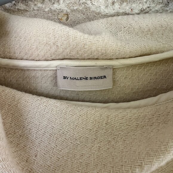 By Malene Birger sweater ivory cream gold buttons cowl neck EU32 - Picture 8 of 9